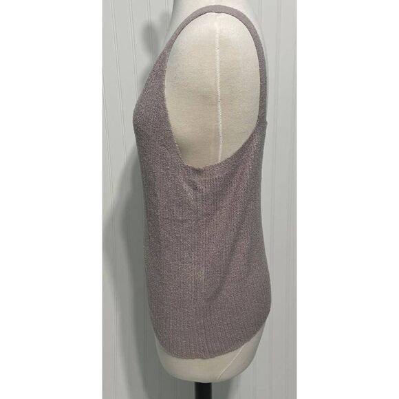 Joie Soft Knit Sweater Tank Top Sleeveless V Neck Top‎ Purple XL Extra Large - Picture 9 of 12